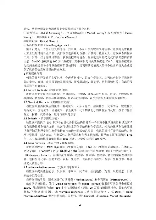药物研发流程
