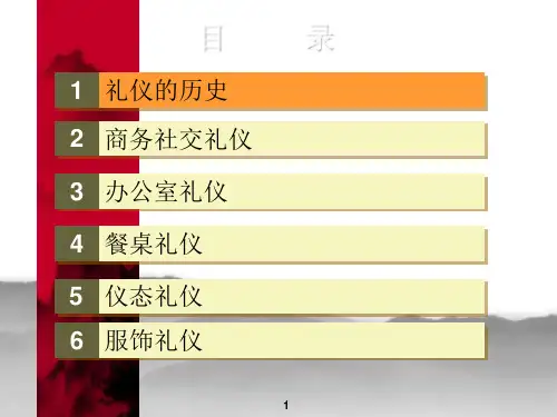 职场礼仪培训教程PPT