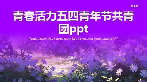青春活力五四青年节共青团ppt 
