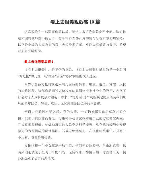 看上去很美观后感10篇
