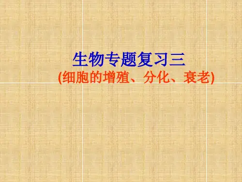 高考生物二轮专题复习 细胞增殖分化衰老等 ppt课件