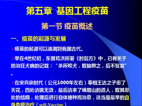 基因工程疫苗ppt