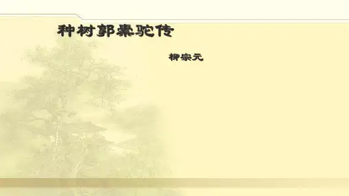 《种树郭橐驼传》教学课件PPT