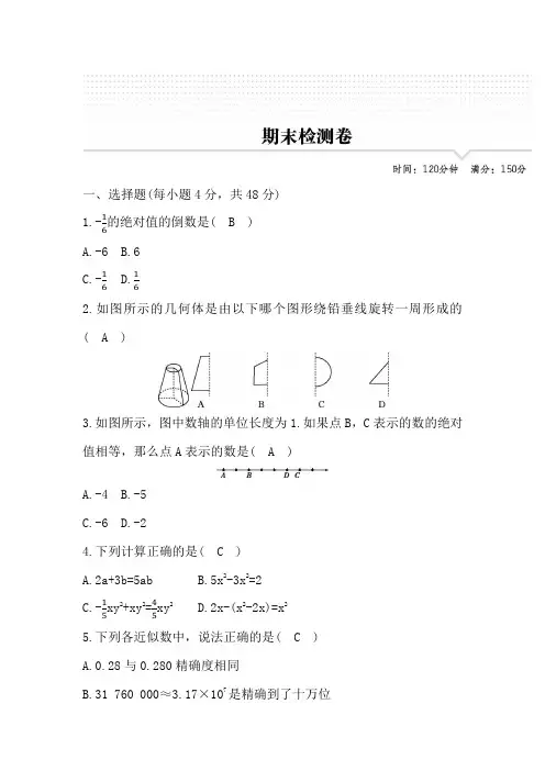 2022年鲁教版五四制六年级数学上册期末测试题及答案