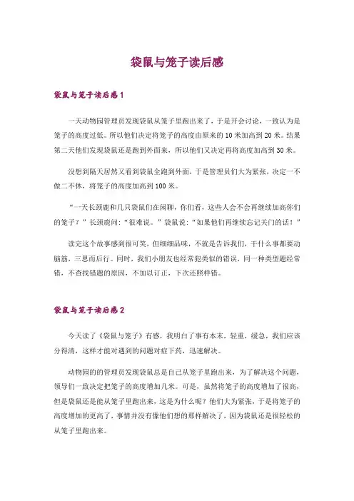 袋鼠与笼子读后感