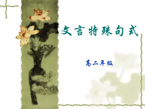 文言特殊句式ppt课件 