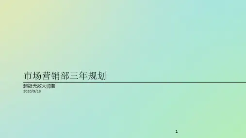 市场部三年滚动规划PPT课件