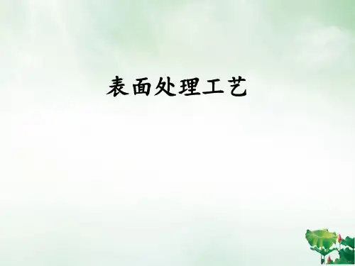 表面处理工艺培训教材(PPT38页)