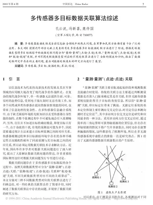 多传感器多目标数据关联算法综述