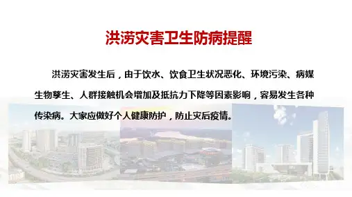 洪涝灾害卫生防病提醒