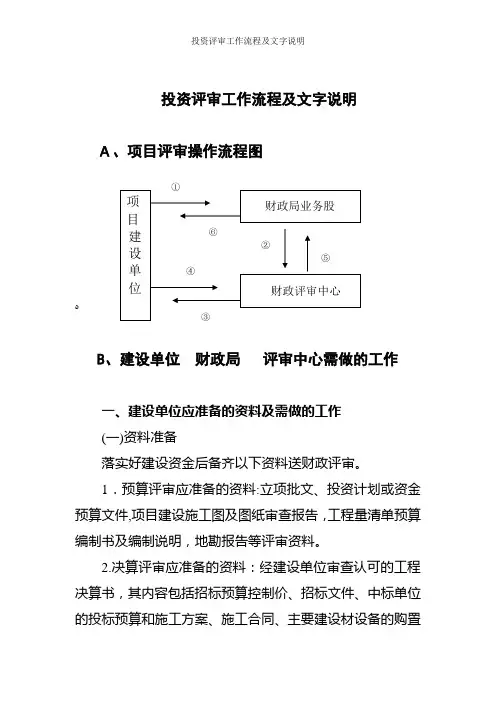 投资评审工作流程及文字说明