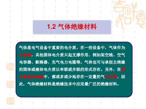 高电压技术：气体绝缘材料