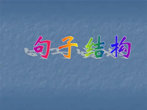 英语语法讲解句子结构PPT课件