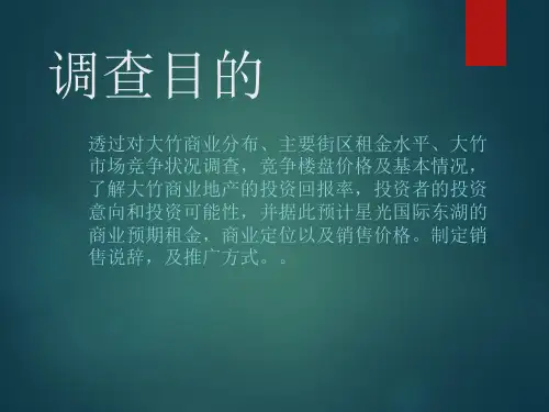 商业市场实地调研分析报告(ppt 37页)