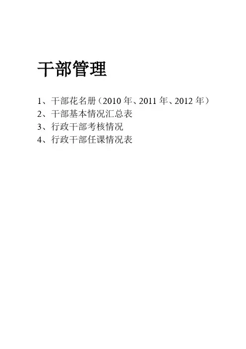 人事档案目录