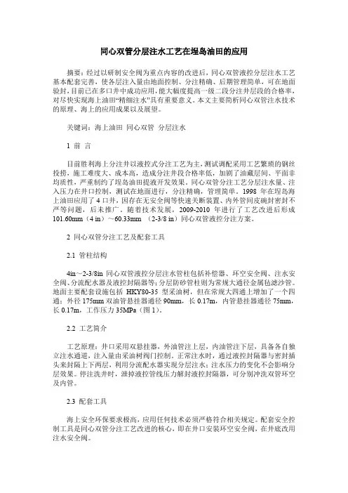 同心双管分层注水工艺在埕岛油田的应用