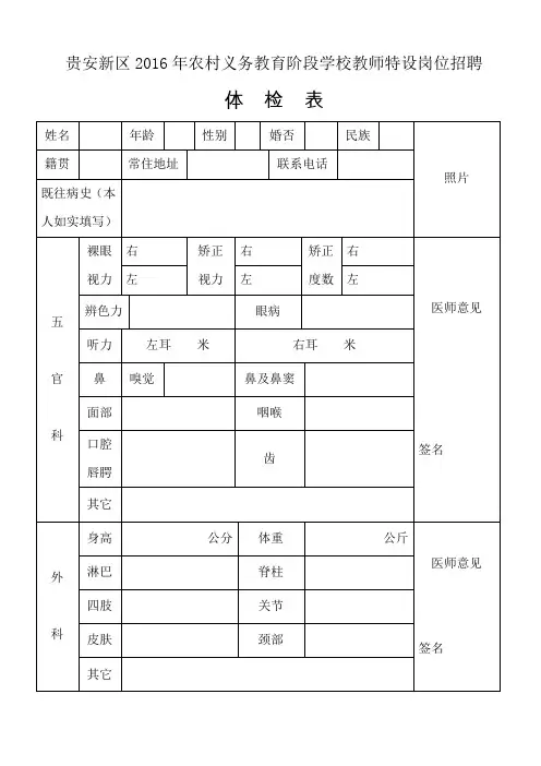 贵安新区2016年农村义务教育阶段学校教师特设岗位招聘 体