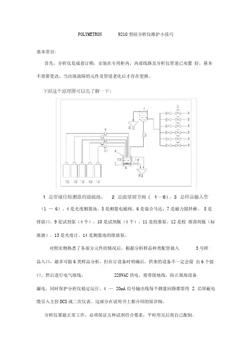 9210硅表维护小技巧