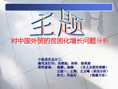 对中国外贸的贫困化增长问题分析