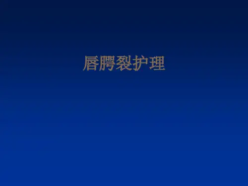 唇腭裂护理 ppt课件