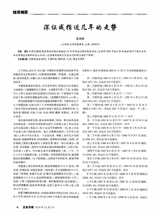 深证成指近几年的走势