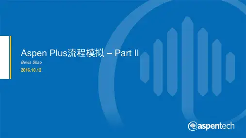Aspen Plus流程模拟 - Part II
