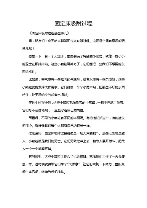 固定床吸附过程