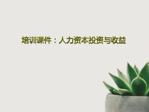 培训课件：人力资本投资与收益25页PPT