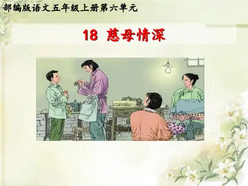 统编版语文五年级上册《18慈母情深》课件