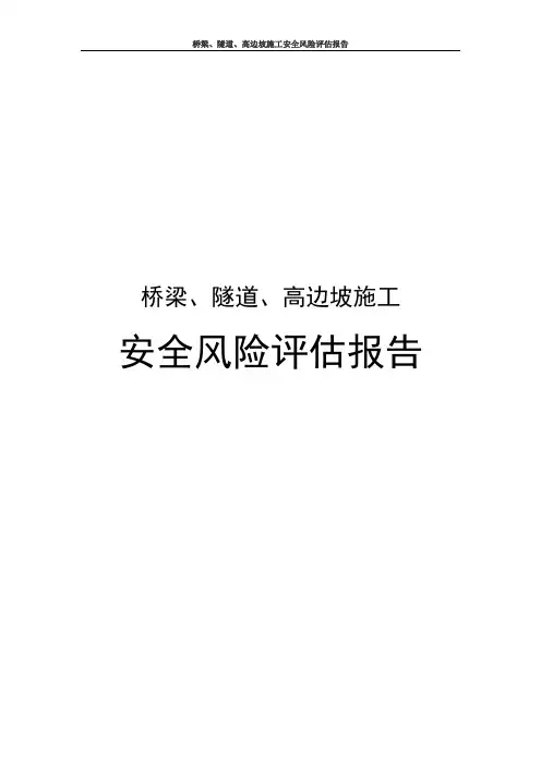 桥梁、隧道、高边坡施工安全风险评估报告