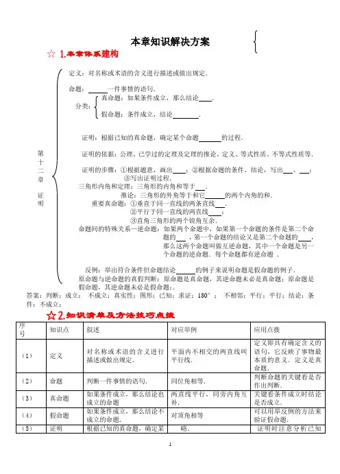 第12章全章小结