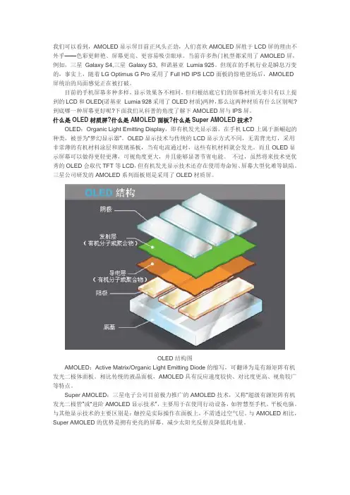 AMOLED屏幕与IPS LCD面板,哪个更好