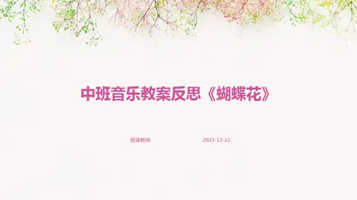 中班音乐教案反思《蝴蝶花》