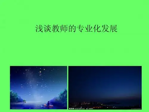 浅谈教师的专业化发展