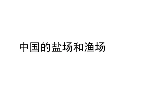 中国的盐场和渔场(共17张PPT)