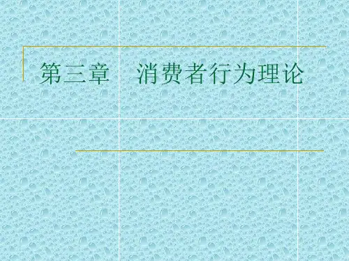 [经济学]消费者行为理论ppt课件全文