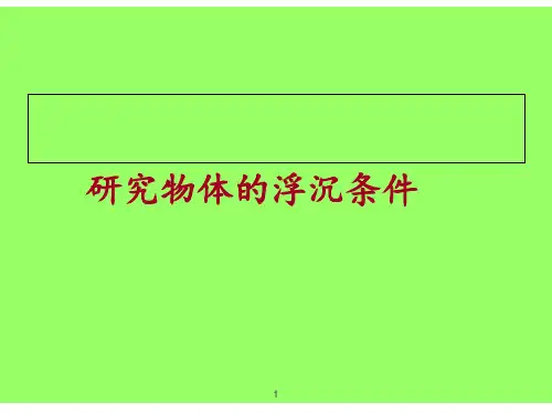 研究物体浮沉条件 ppt课件
