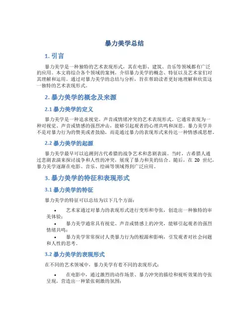 暴力美学总结