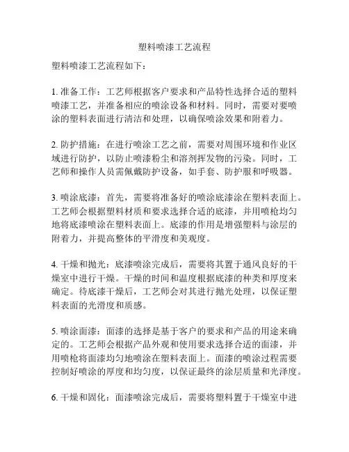 塑料喷漆工艺流程