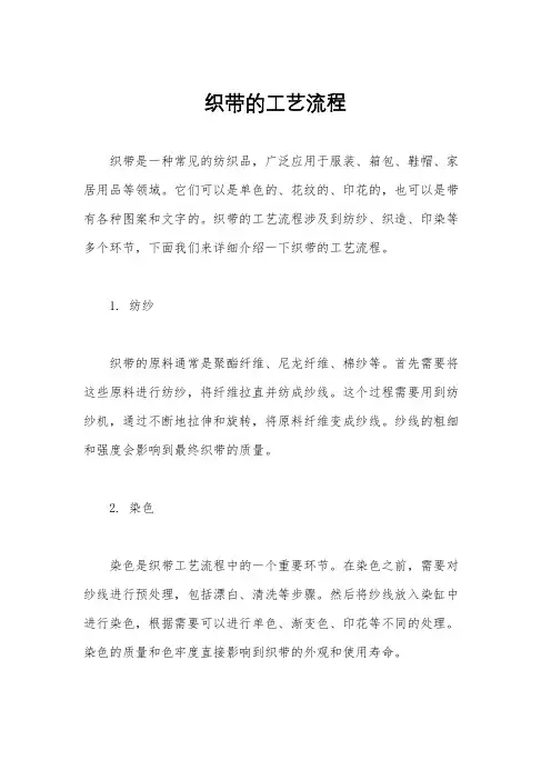 织带的工艺流程