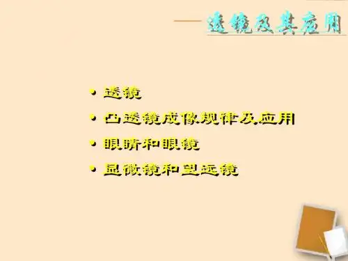 《透镜及其应用》复习课件mlx