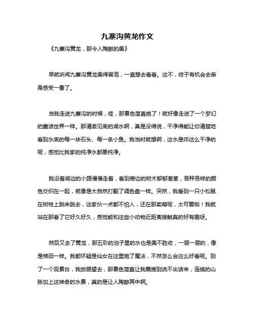 九寨沟黄龙作文