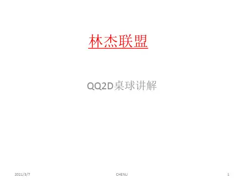 2D桌球弧弹教学PPT课件