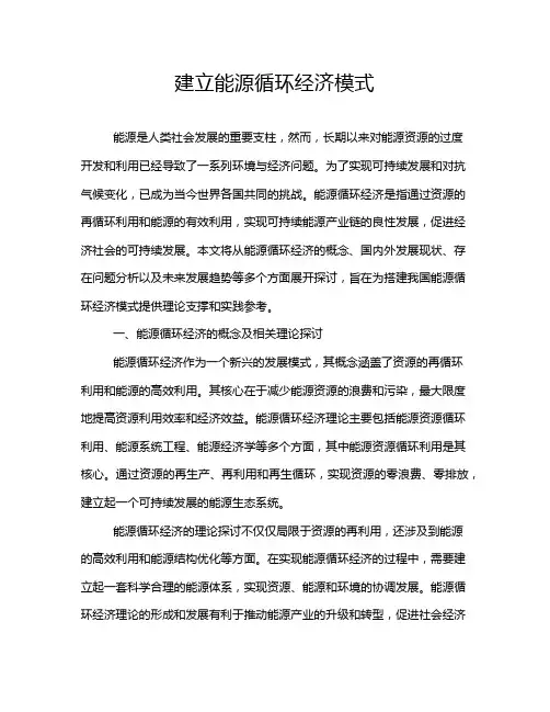 建立能源循环经济模式
