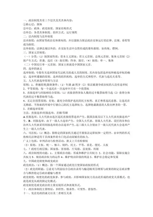 中国政治制度