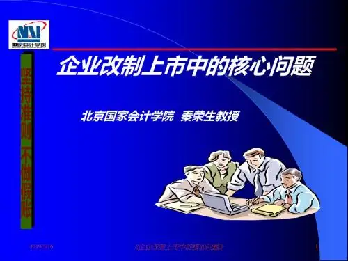 IPO企业改制上市中的核心问题-PPT精选文档
