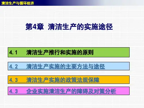 4清洁生产的实施途径