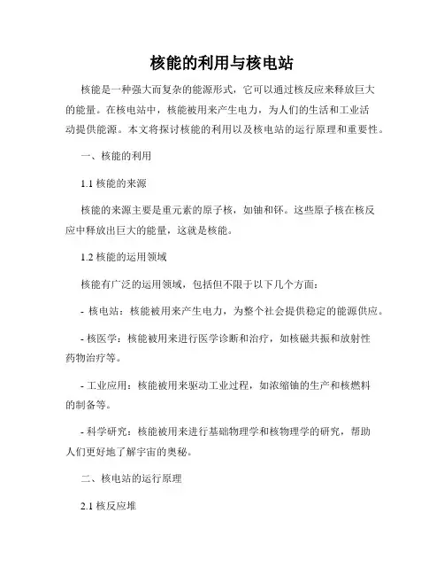 核能的利用与核电站