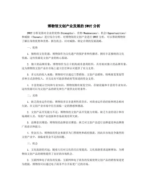 博物馆文创产业发展的SWOT分析