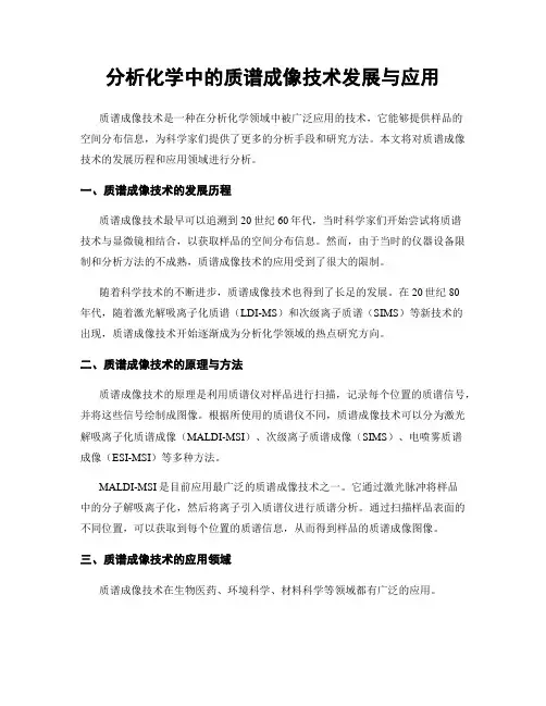 分析化学中的质谱成像技术发展与应用